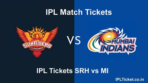 mi vs srh match tickets